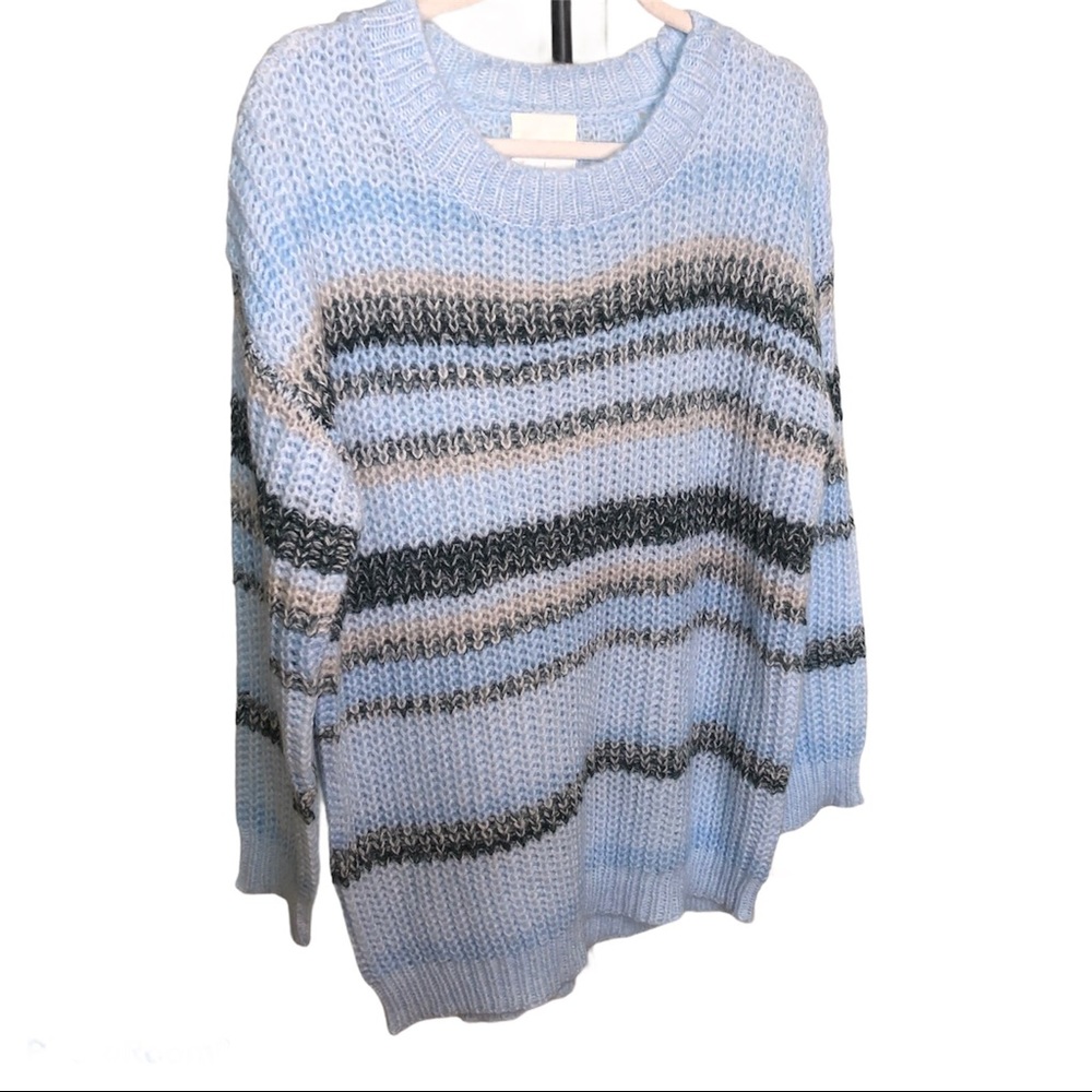 Ultra Flirt blue stripe sweater size L